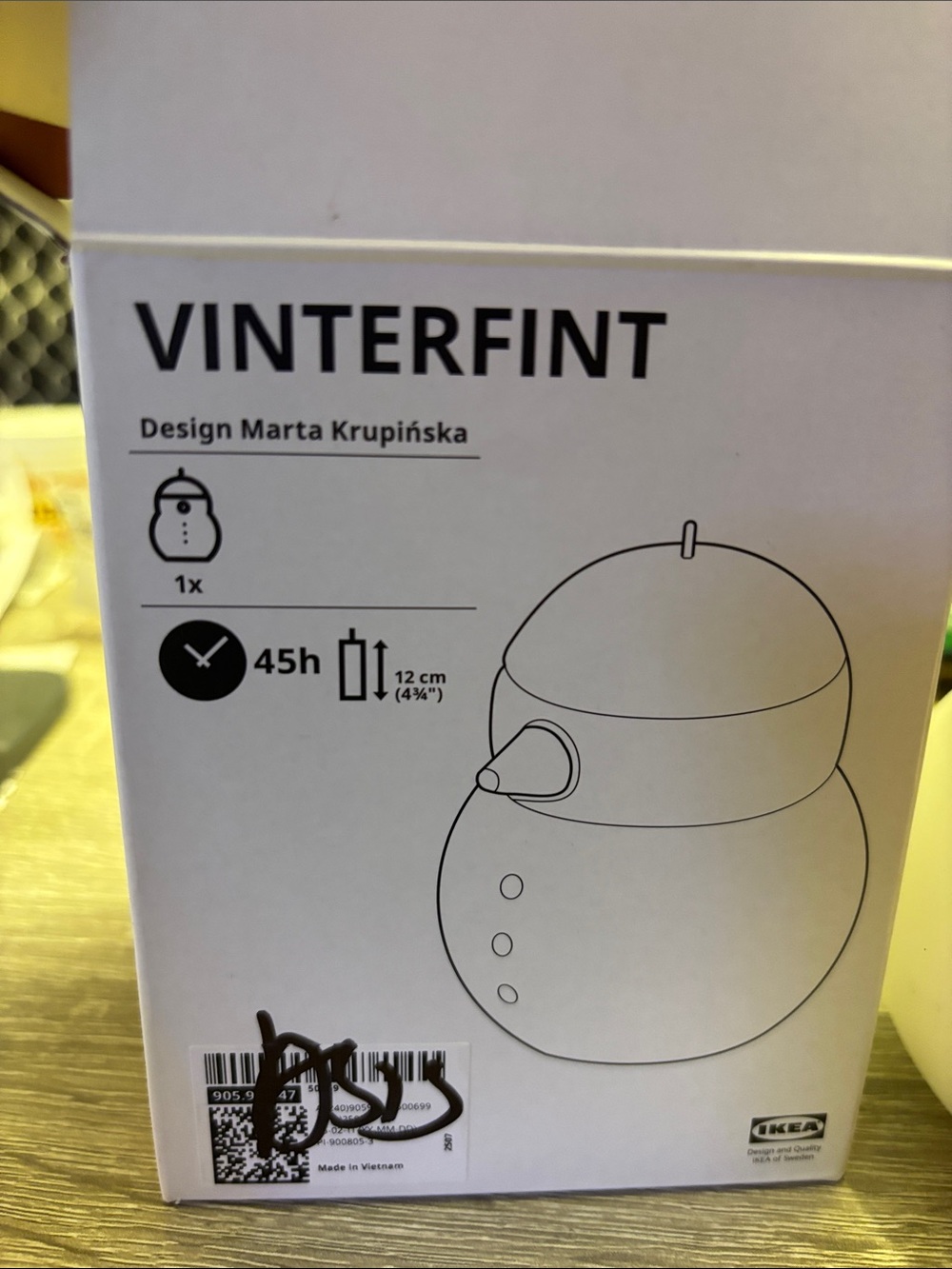 IKEA VINTERFINT Snowman LED Light Box - White purchase 2 candles for $20